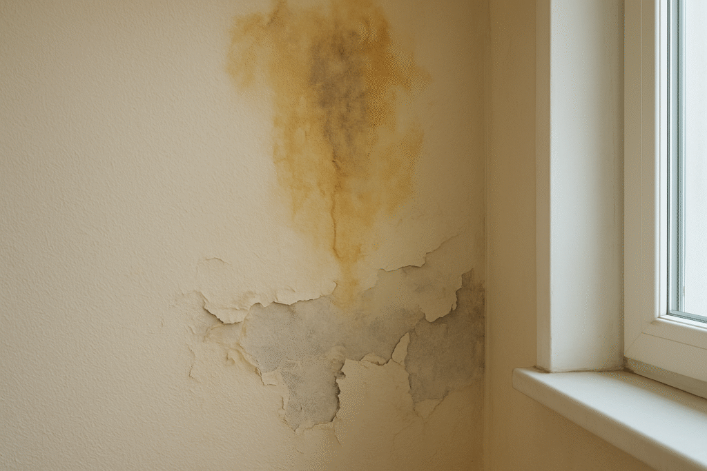 wall damaged by mold